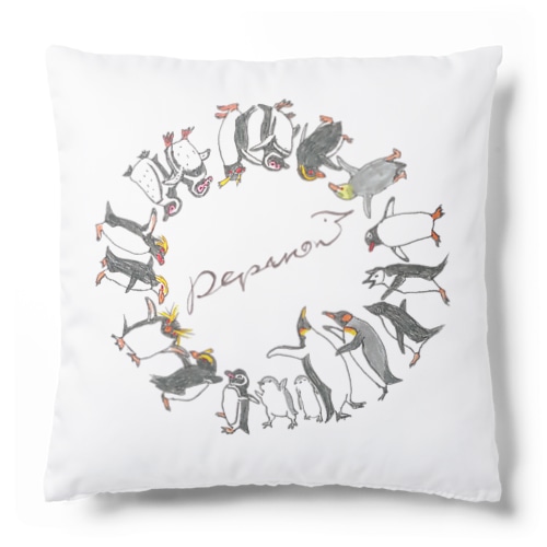 ペンギン　全員集合　ペパロニオリジナル Cushion