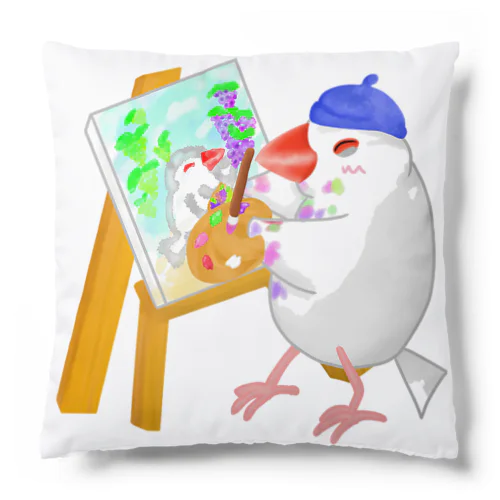 芸術の秋文鳥 Cushion