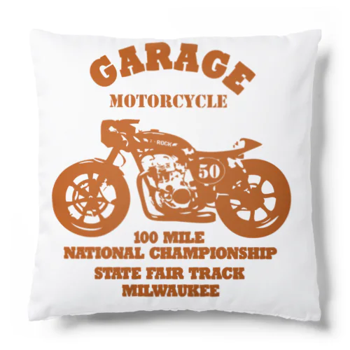 武骨なバイクデザイン orange Cushion