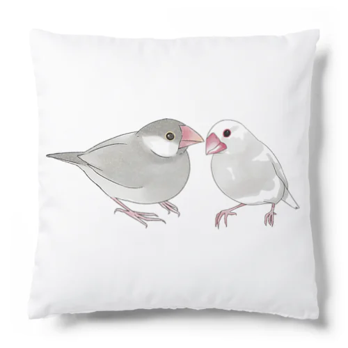 幸せ文鳥ちゃん【まめるりはことり】 Cushion