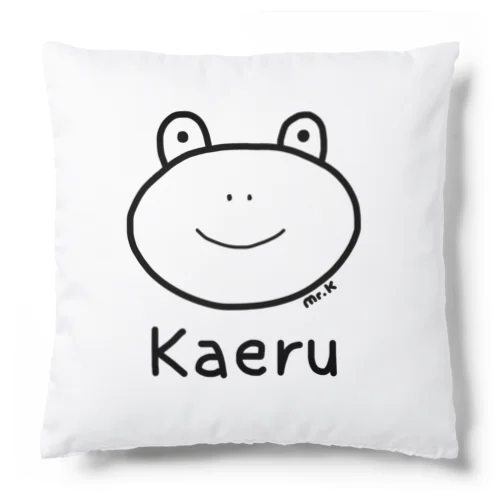 Kaeru (カエル) 黒デザイン Cushion