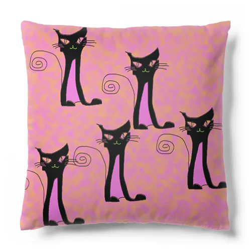 黒猫めいろ Cushion