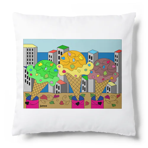 踊るアイスクリームA Cushion