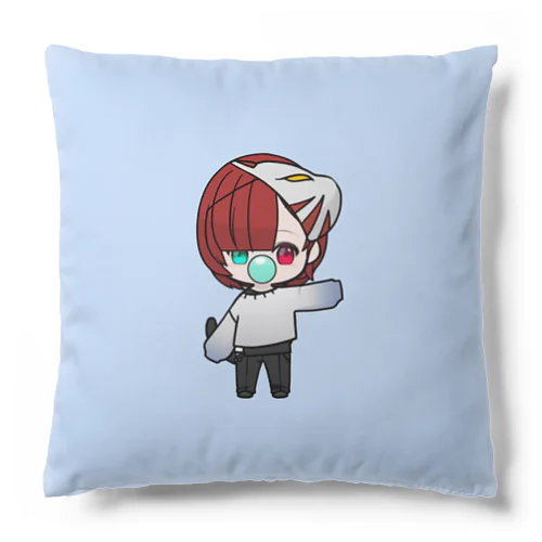 赤髪狐のお面 Cushion