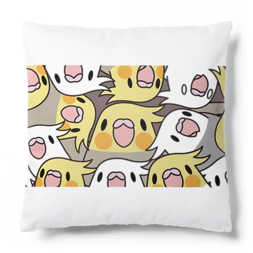 みっちりむっちり過密オカメインコさん【まめるりはことり】 Cushion