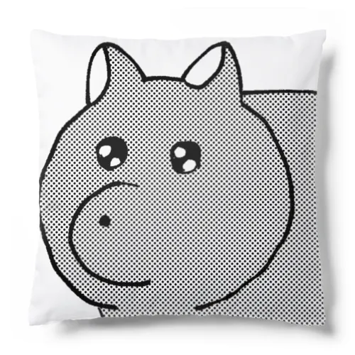 ゆうれい犬(四角) Cushion