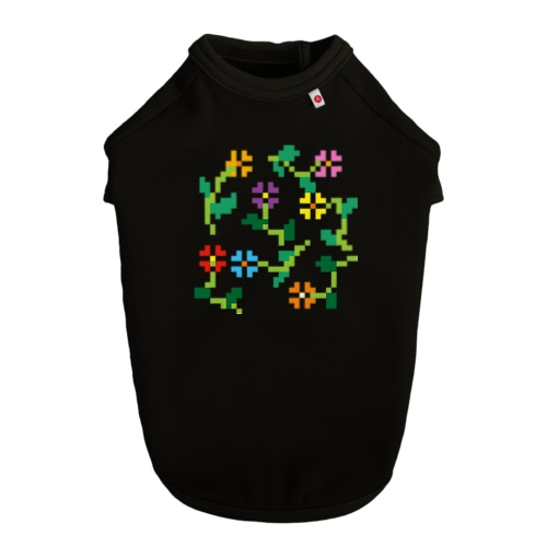 ドットな可愛いお花 Dog T-shirt