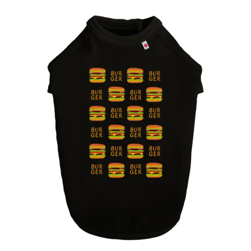 ハンバーガーロゴ柄 ドッグTシャツ