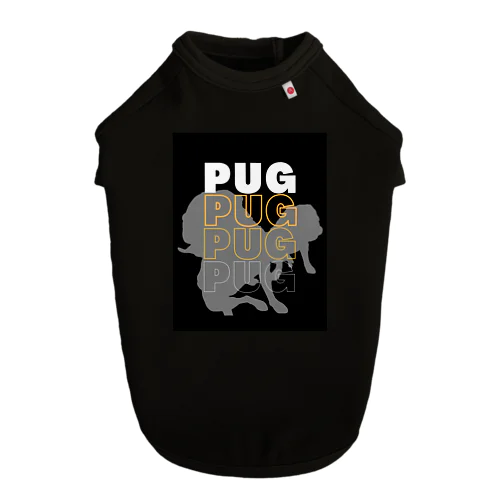 Pug silhouette ドッグTシャツ