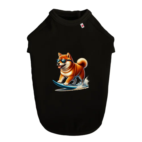 サーフィンするかわいい柴犬の子犬 Dog T-shirt