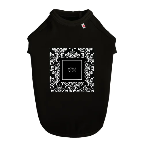 ROYAL KINGダマスク柄BLACK ドッグTシャツ