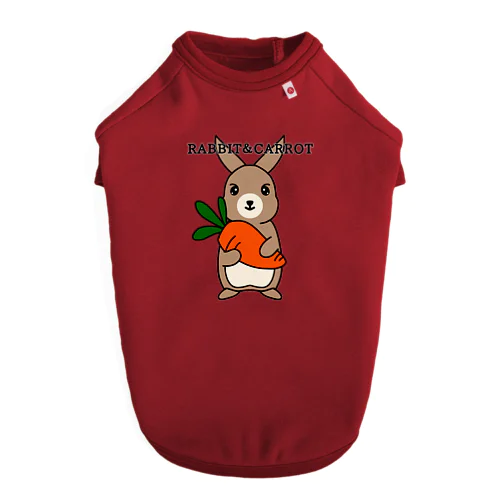 RABBIT＆CAROTTE(STAND UP) Dog T-shirt