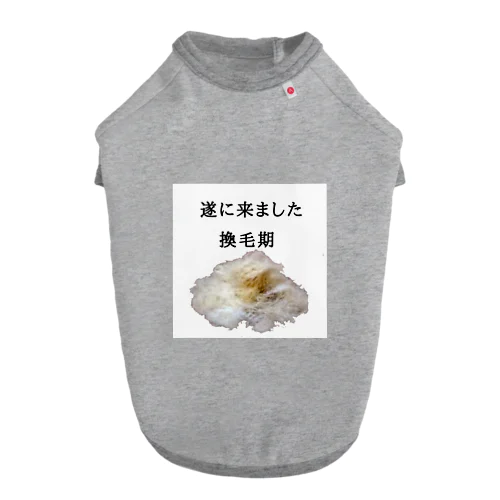 遂に来ました換毛期 ドッグTシャツ