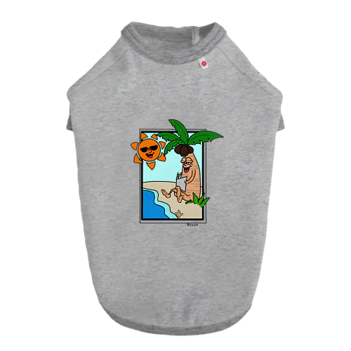 palm tree&sun Dog T-shirt