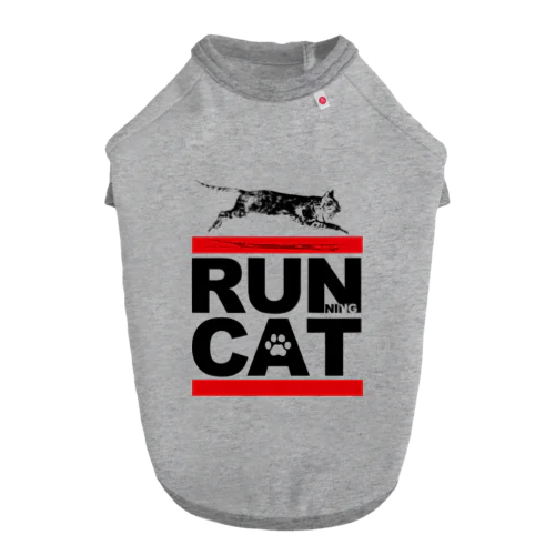 RUNNING CAT　走ってる猫　CCG-005W Dog T-shirt