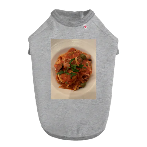 ヤリイカのトマトソースパスタ ドッグTシャツ