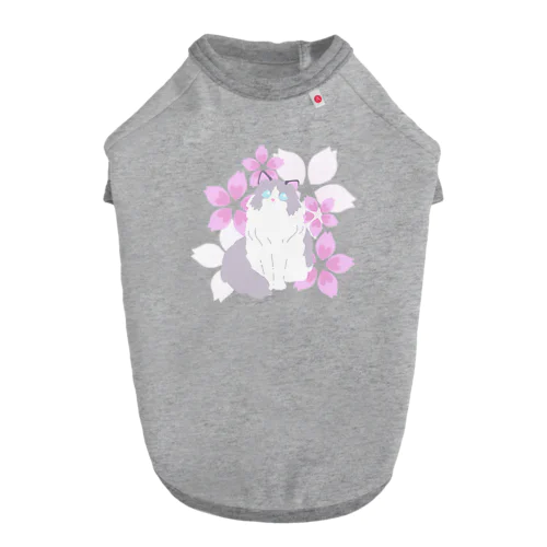 ラグドール×桜 Dog T-shirt