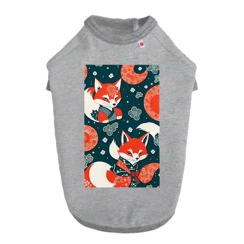 きつねグッズいろいろ　【Japanese Kitsune】 ドッグTシャツ