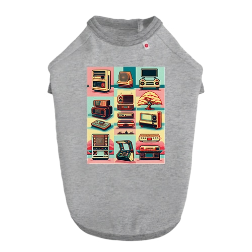 エモくてレトロな盆栽さんと愉快な仮想ガジェット君たち【lofiアート】 Dog T-shirt