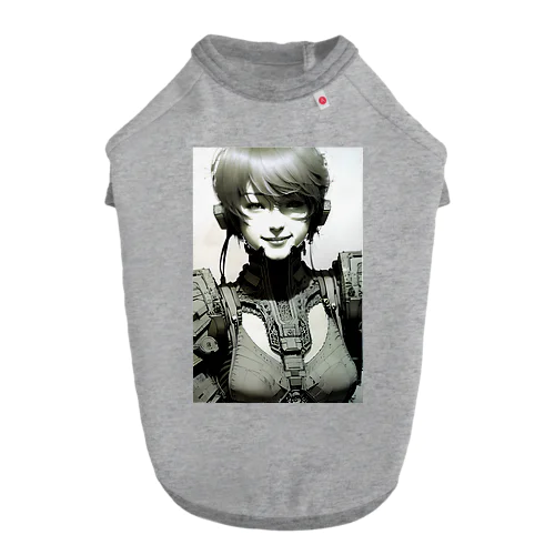 Cyber android girl iron gene series L109-C ドッグTシャツ