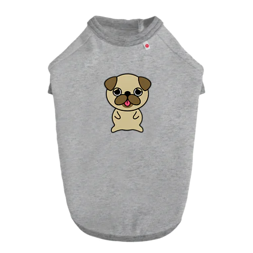 パグの「バウ」 Dog T-shirt