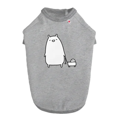 お散歩をするかわいいねこ ドッグTシャツ