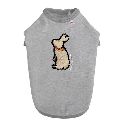 ビーズ刺繍のうさぎ、 Dog T-shirt