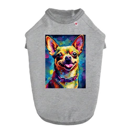 カラフルアートなチワワ犬 Dog T-shirt