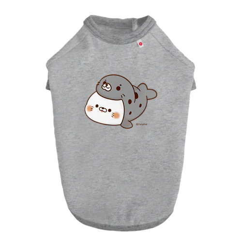 毒舌あざらし・ごまふ柄 Dog T-shirt