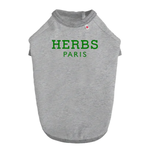 HERBS-ハーブ-グリーンロゴ ドッグTシャツ