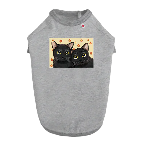 双子の黒猫 ドッグTシャツ