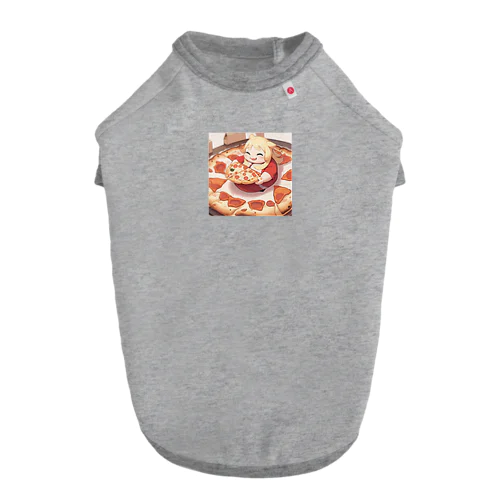 ピザを食べるデブ ドッグTシャツ