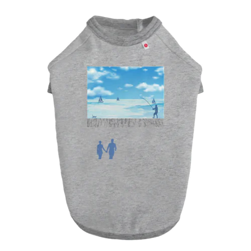 日本の夏の風景 ドッグTシャツ