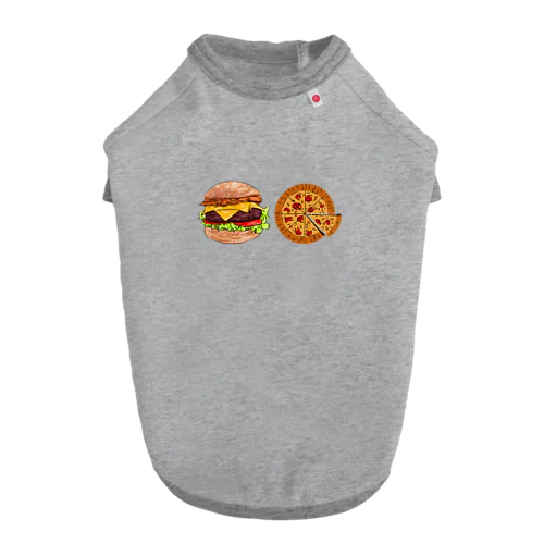ハンバーガー　ピザ Dog T-shirt