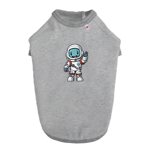 手を振る宇宙飛行士 ドッグTシャツ