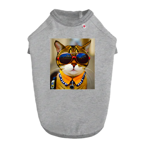 猫にサングラス Dog T-shirt