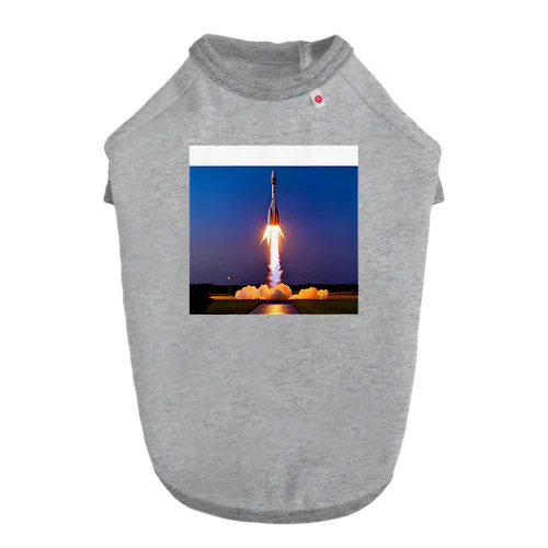 夕焼けのロケット ドッグTシャツ