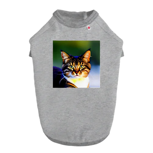心に寄り添う猫 ドッグTシャツ