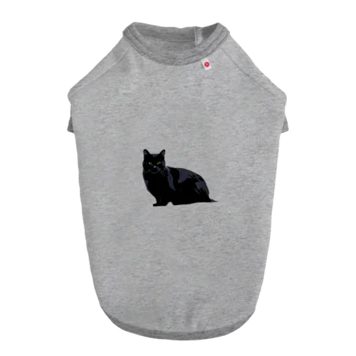 黒猫 ドッグTシャツ