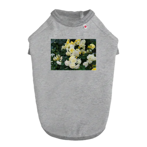 黄色い薔薇の花 Dog T-shirt