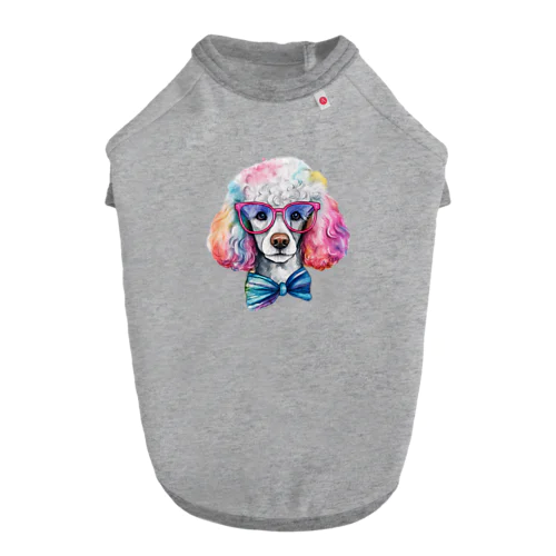 プードルめがね Dog T-shirt