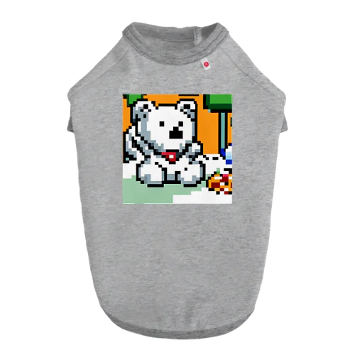 寂しがりやのドットシロクマ Dog T-shirt