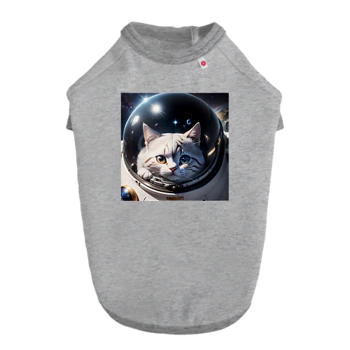 スペース猫ちゃん　宇宙にいる猫 ドッグTシャツ