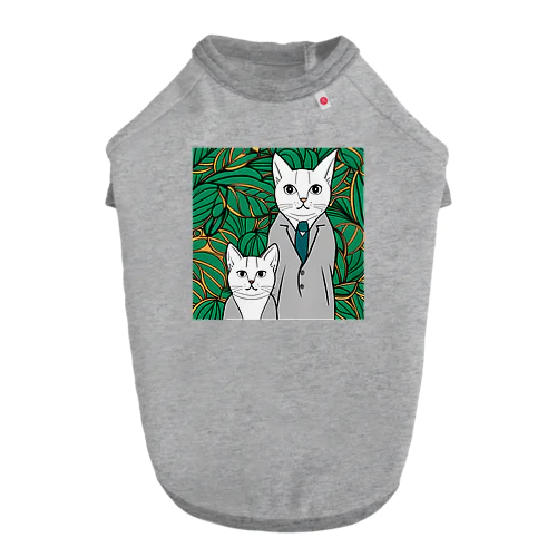 2匹の猫 ドッグTシャツ