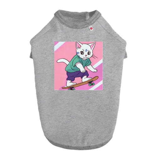 スケボー猫ちゃん2 Dog T-shirt