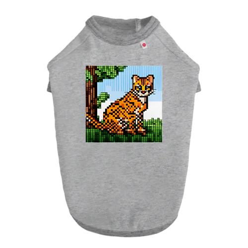 ドット絵のチーター ドッグTシャツ