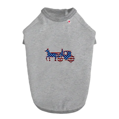 馬車　Flag of the United States ドッグTシャツ