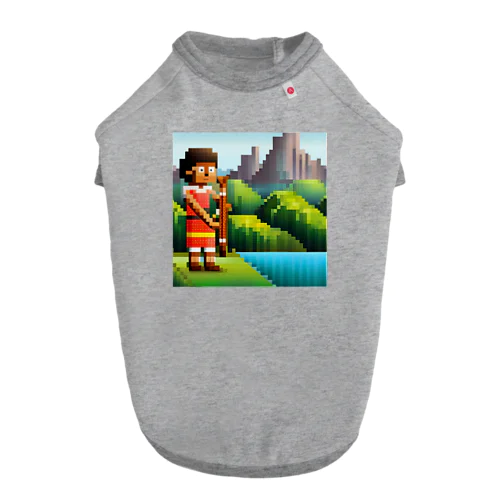 ドット絵のディジュリドゥ ドッグTシャツ