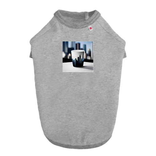 カップの都市　夢背景～City in a Cup with a Dreamy Background～ Dog T-shirt