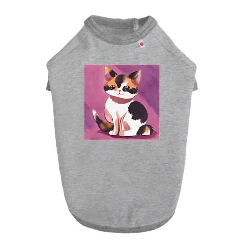 かわいい　三毛猫　グッズ Dog T-shirt